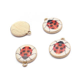 10pcs Drop Oil Beetle Charms Enamel Ladybug Alloy Pendants DIY Jewelry