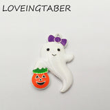 Halloween Rhinestone/Enamel Charms - Witch, Jar, Spider, Nut, Owl, Cupcake