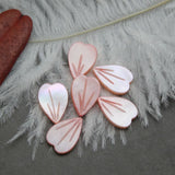 10pcs Natural Freshwater Shell Antique Hand-Carved Petals DIY Jewelry