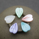 10pcs Natural Freshwater Shell Antique Hand-Carved Petals DIY Jewelry