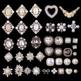 10pcs/bag KC Rhinestones/Pearls Diy Alloy Accessory