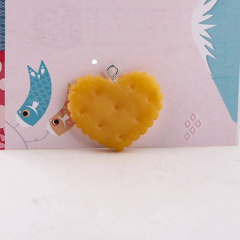 10pcs Simulation Star Love Resin Biscuits Charms DIY Earring Jewelry YZ475