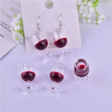 10pcs 3D Wine Glasses Charms for DIY Earring Making