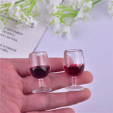 10pcs 3D Wine Glasses Charms for DIY Earring Making