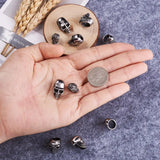 10pcs 304 SS Skull European Beads for Jewelry Making, 54x53x20mm