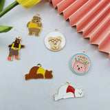10pcs Cute Bear Enamel Charms for Jewelry Making Earring Pendant Bracelet