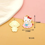 10pcs Cartoon Cat Alloy Jewelry Accessories for Jewelry Making