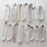 10pcs Chakra Pendant Natural Quartz Raw Ore Crystal Point