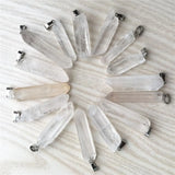 10pcs Chakra Pendant Natural Quartz Raw Ore Crystal Point