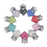 10pcs Crown Heart Charms for DIY Jewelry HT0046-HT0049
