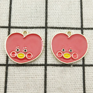 10pcs Enamel Cartoon Charm Jewelry Accessories DIY Finding 16x19mm