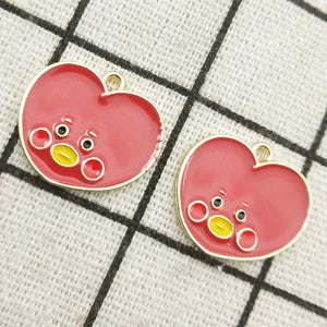 10pcs Enamel Cartoon Charm Jewelry Accessories DIY Finding 16x19mm