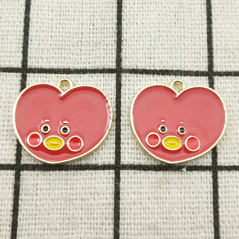 10pcs Enamel Cartoon Charm Jewelry Accessories DIY Finding 16x19mm