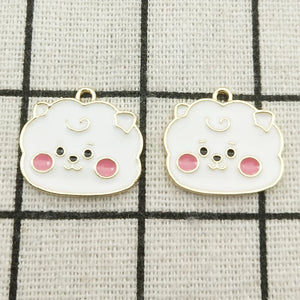 10pcs Enamel Cartoon Charm Jewelry DIY Finding 17x19mm