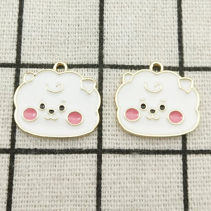 10pcs Enamel Cartoon Charm Jewelry DIY Finding 17x19mm