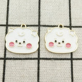 10pcs Enamel Cartoon Charm Jewelry DIY Finding 17x19mm