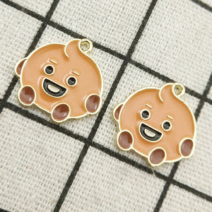 10pcs Enamel Cartoon Charm Jewelry Earring Pendant Bracelet Charms DIY Finding