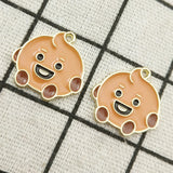 10pcs Enamel Cartoon Charm Jewelry Earring Pendant Bracelet Charms DIY Finding
