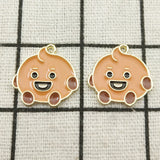 10pcs Enamel Cartoon Charm Jewelry Earring Pendant Bracelet Charms DIY Finding