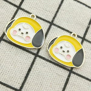 10pcs Cute Cartoon Enamel Charm Jewelry Craft Supplies