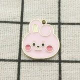 10pcs Enamel Cartoon Charm Jewelry Earring Pendant DIY Finding 18x21mm