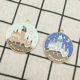 10pcs Enamel Castle Charm Night Jewelry Accessories Earring Pendant