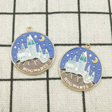 10pcs Enamel Castle Charm Night Jewelry Accessories Earring Pendant