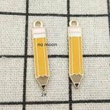10pcs Enamel Pencil Charm Jewelry Accessories 5x31mm