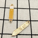 10pcs Enamel Pencil Charm Jewelry Accessories 5x31mm