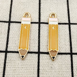 10pcs Enamel Pencil Charm Jewelry Accessories 5x31mm