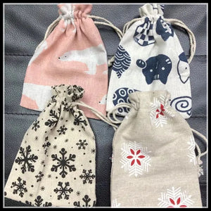 10pcs Animal Design Fabric Gift Pouches, Size 10x14mm, Jewelry/Candy Bags
