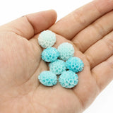 10pcs Coral 10~15mm Round Flower Loose Beads for Jewelry Making