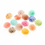 10pcs Coral 10~15mm Round Flower Loose Beads for Jewelry Making