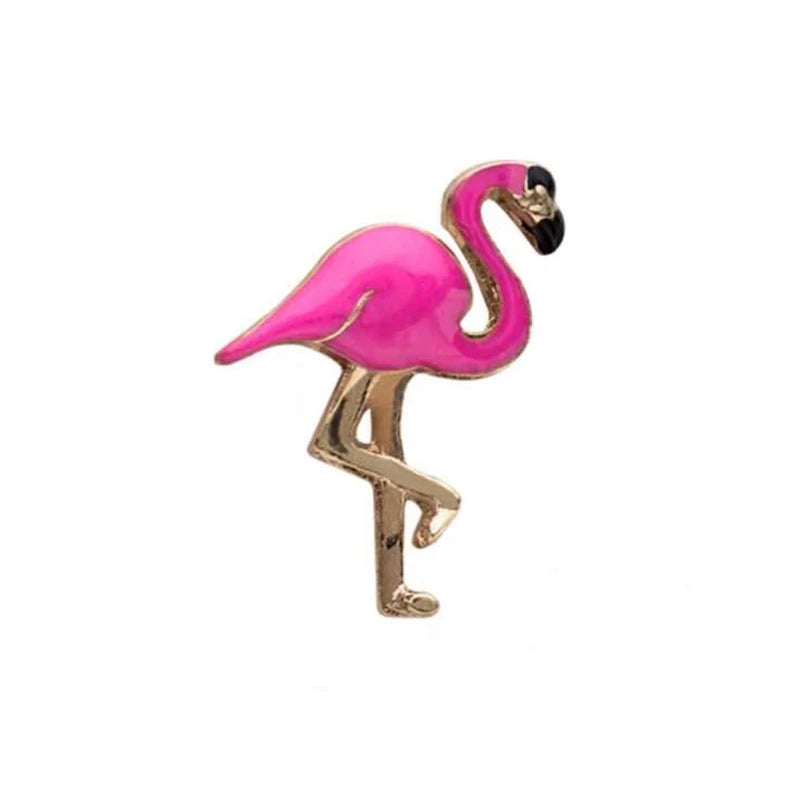 10pcs Flamingo Charm for Glass Locket