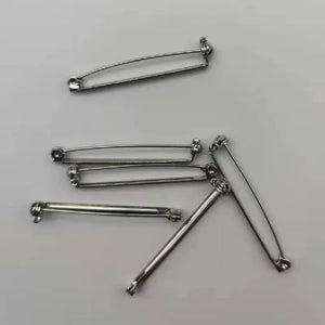 10pcs DIY Brooch Pin Base Blank Safety Lock Jewelry Making Findings