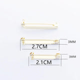 10pcs DIY Brooch Pin Base Blank Safety Lock Jewelry Making Findings