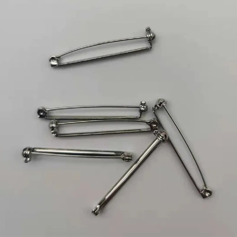 10pcs DIY Brooch Pin Base Blank Safety Lock Jewelry Making Findings