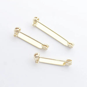 10pcs DIY Brooch Pin Base Blank Safety Lock Jewelry Making Findings