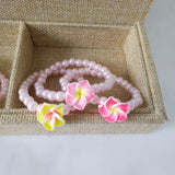 10pcs Soft TaoHua Pink 6MM Pearl Beads Children's Bracelets for Girls Jewelry