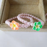 10pcs Soft TaoHua Pink 6MM Pearl Beads Children's Bracelets for Girls Jewelry