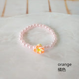 10pcs Soft TaoHua Pink 6MM Pearl Beads Children's Bracelets for Girls Jewelry