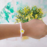 10pcs Soft TaoHua Pink 6MM Pearl Beads Children's Bracelets for Girls Jewelry