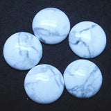 10pcs 25mm Green Jade Stone Cabochons Round Shape, Natural Gemstone Cabs