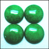 10pcs 25mm Green Jade Stone Cabochons Round Shape, Natural Gemstone Cabs