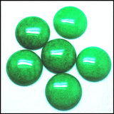 10pcs 25mm Green Jade Stone Cabochons Round Shape, Natural Gemstone Cabs