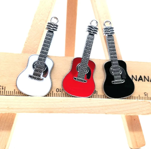 10pcs Guitar Charm for Jewelry Making DIY