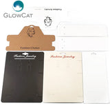 10pcs White/Brown Paper PVC Card for Jewelry Display