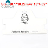 10pcs White/Brown Paper PVC Card for Jewelry Display