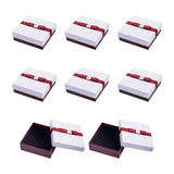 10pcs Cardboard Jewelry Gift Boxes Storage with Bowknot Rectangle