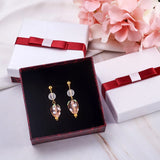 10pcs Cardboard Jewelry Gift Boxes Storage with Bowknot Rectangle